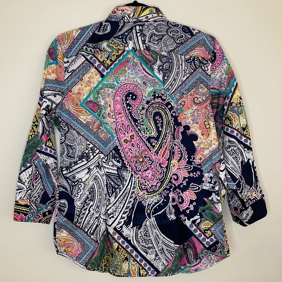 NWT Lauren Ralph Lauren Multi Color Fash 3 Paisley Pattern Button Down Shirt Sm - Picture 3 of 15